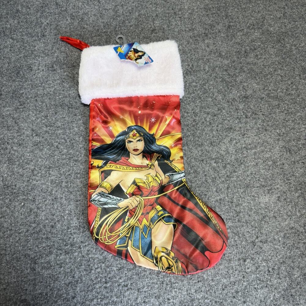 DC Comics Wonder Woman - 18" Full Printed Satin Christmas Stocking Warner Bros